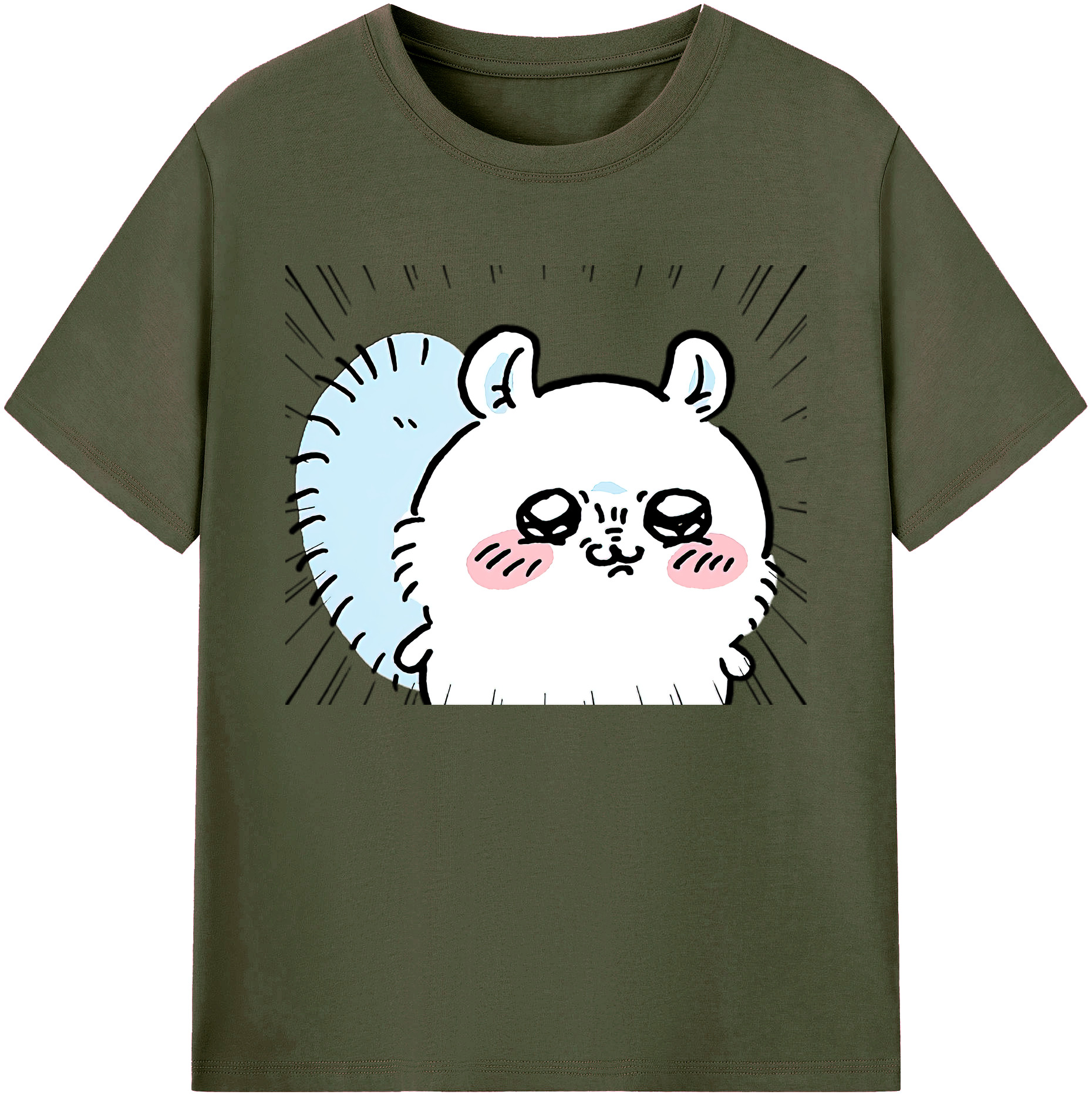 （画像用） ちいかわ モモンガ Chii-kawa Momonga 綿100％ メンズ半袖Tシャツ｜肌触りやわらか＆通気性